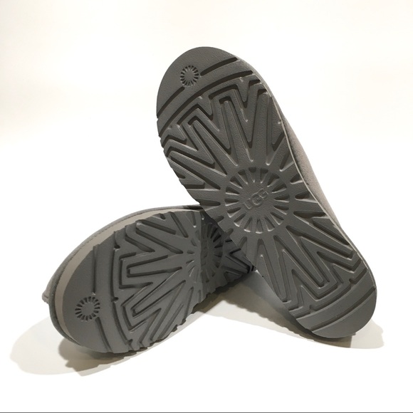 UGG Tasman Chopd Logo Slip on Slippers -Cobble Gray Suede -Men’s US 11 -NEW - Picture 7 of 7